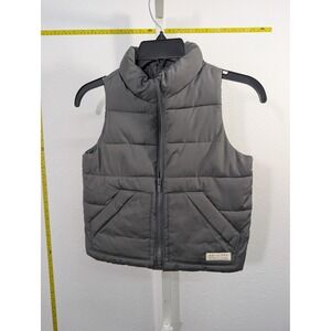 Baby Gap Kids Gray Puffer Vest Quilted Full Zip Sleeveless Jacket Toddler 4T